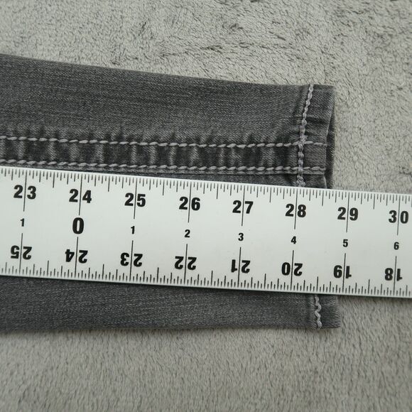 Seven7 Jeans Women's Size 27 Gray Low-Rise Skinny Denim 29" Inseam Distressed - Picture 6 of 16
